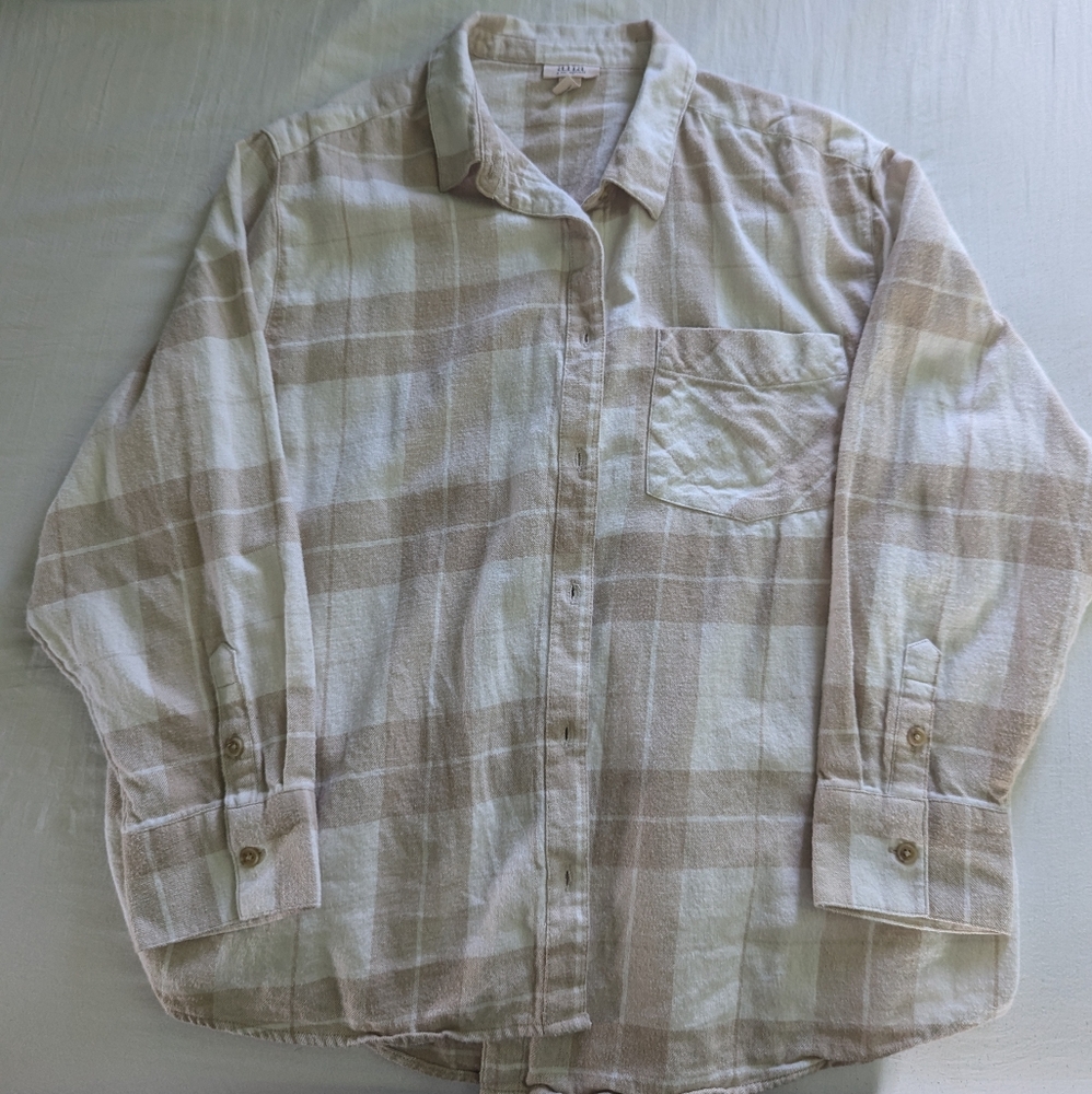 Cream colored flannel
